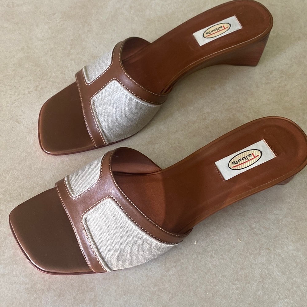 Talbots Wedge heel slip on sandals